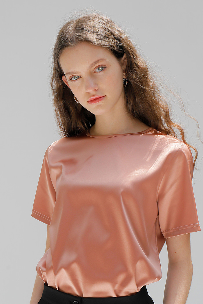 SILKY T-SHIRT_CORAL PINK