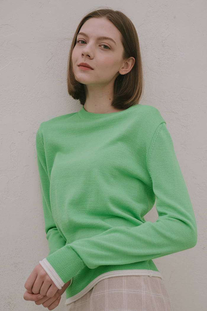 COLOR BASIC KNIT_GREEN